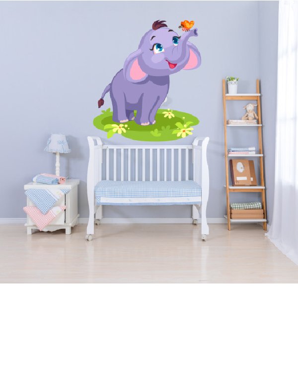 Bebe elefante habitacion Bebe elefante y mariposa