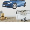 coche azul habitacion Coche azul vinilo para pared