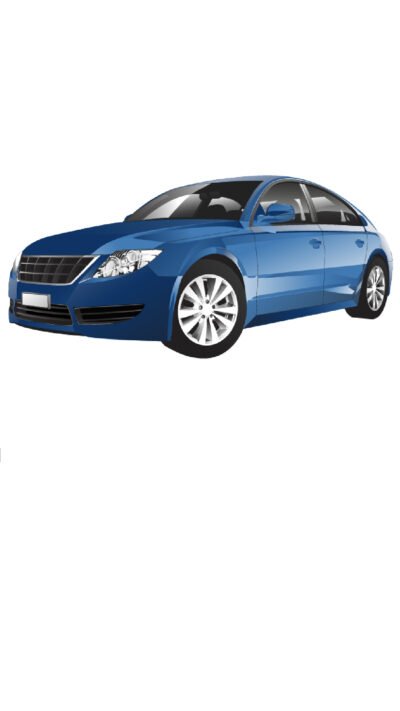 Coche azul vinilo para pared