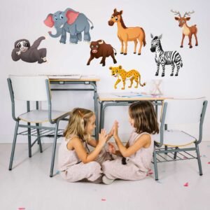 animales-salvajes-conjunto,-sobre-pared Animales salvajes conjunto